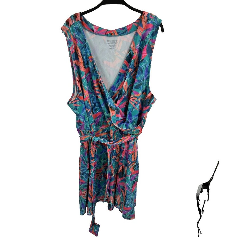 Reel Legends Womens Fishing Dress Tropical Wrap Performance Keep Cool 3X